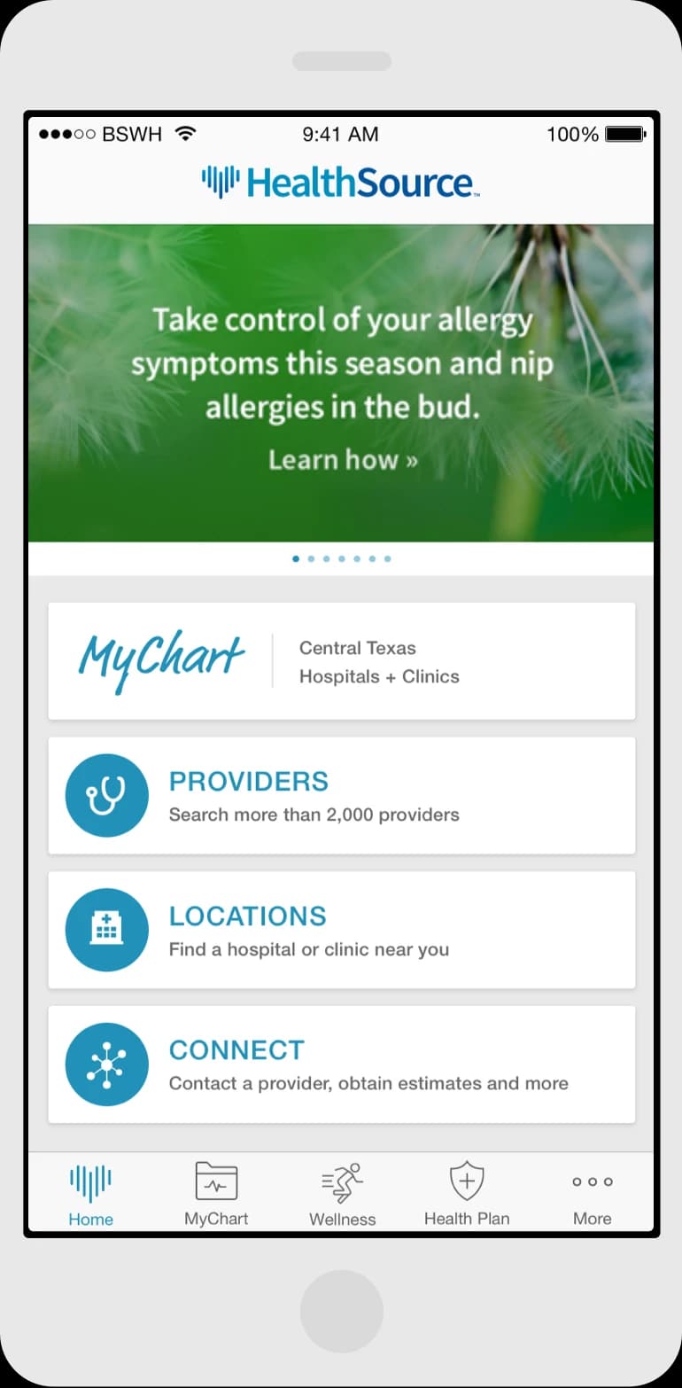 HealthSource Home screenshot