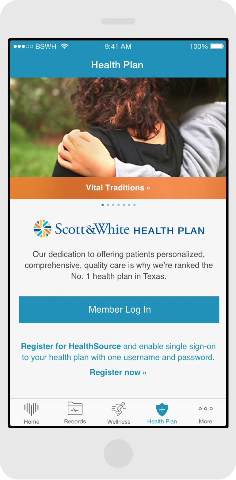 HealthSource Health Plan screenshot